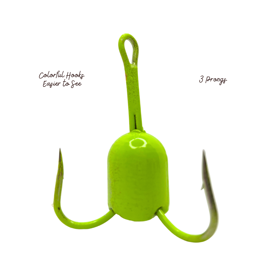 Prey On Adventure Tail-Biters Weighted Snagging Treble Fishing Hook (I