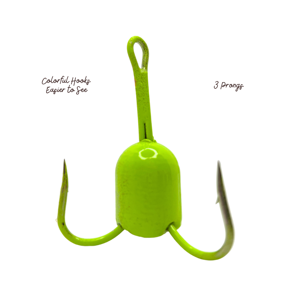 Prey On Adventure Tail-Biters Weighted Snagging Treble Fishing Hook (I
